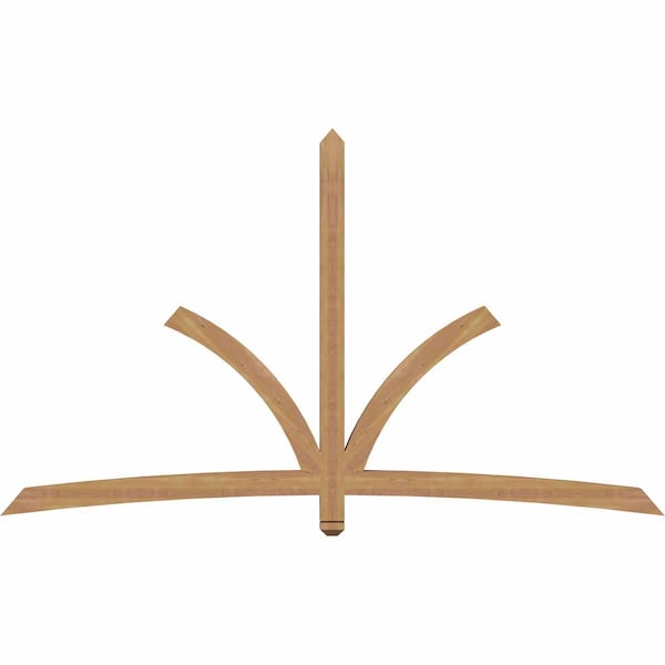 Ekena Millwork Davenport Timber Gable Bracket, Western Red Cedar, 96"W x 56"H x 3 1/2"D x 3 1/2"F, 14/12 Pitch GBW096X56X0404DAV00SWR - main